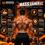 Mesomax Nutrition Mass Gainer XL 2.7kg | 20g Protein | 106.5g Carbs | 559.10 kcal | Double Rich Chocolate