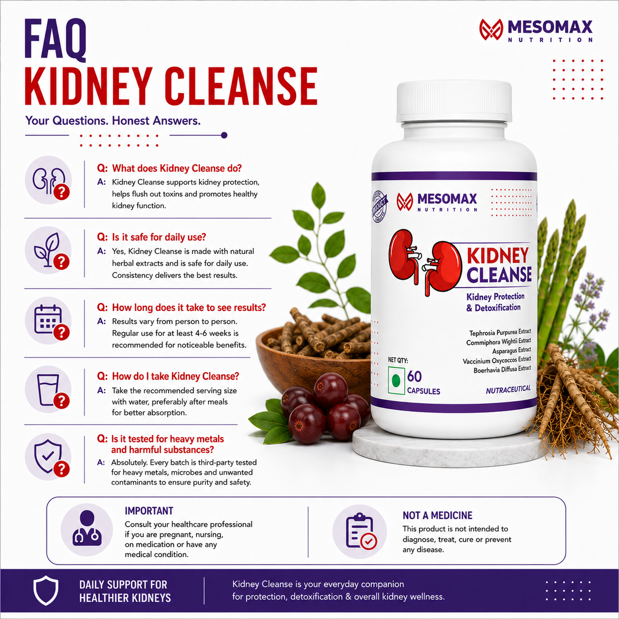 Mesomax Kidney Cleanse | Protection & Detoxification | Premium Sports Nutrition