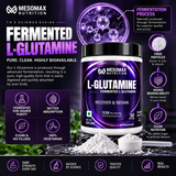 Mesomax Nutrition L-Glutamine 250g | Fermented L-Glutamine | 5g Per Serving | 50 Servings | Unflavoured