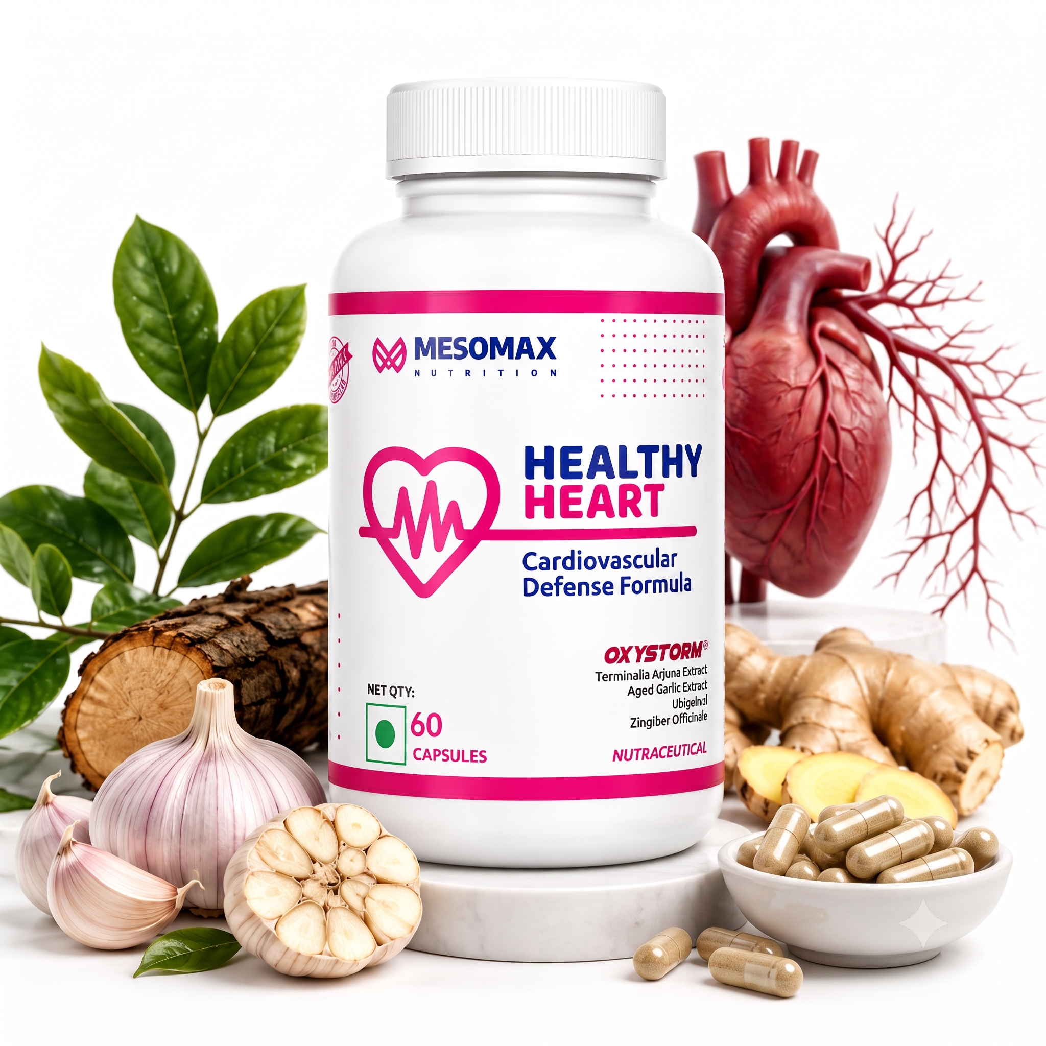 Mesomax Healthy Heart | Cardiovascular Defense Formula | Premium Sports Nutrition