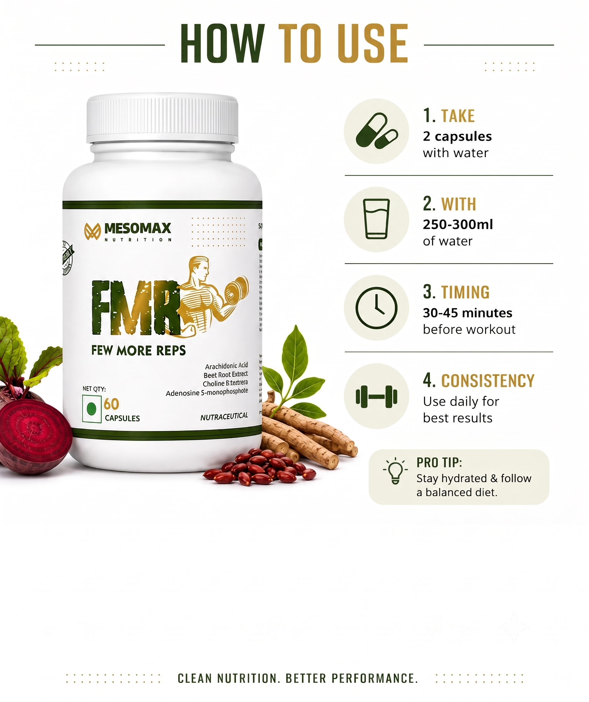 Mesomax Few More Reps (FMR) | Premium Sports Nutrition