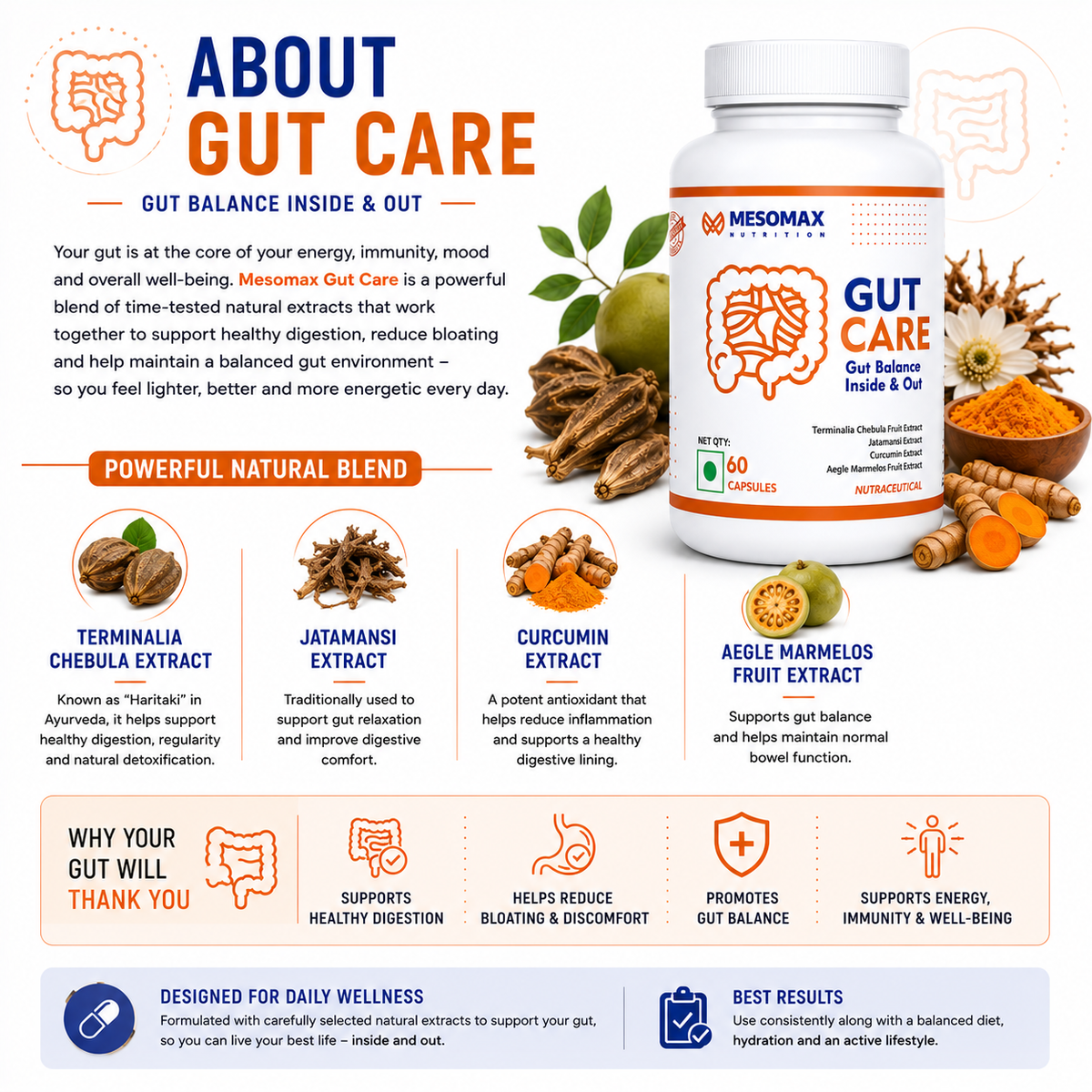 Mesomax Gutcare | Gut Balance Inside & Out | Premium Sports Nutrition
