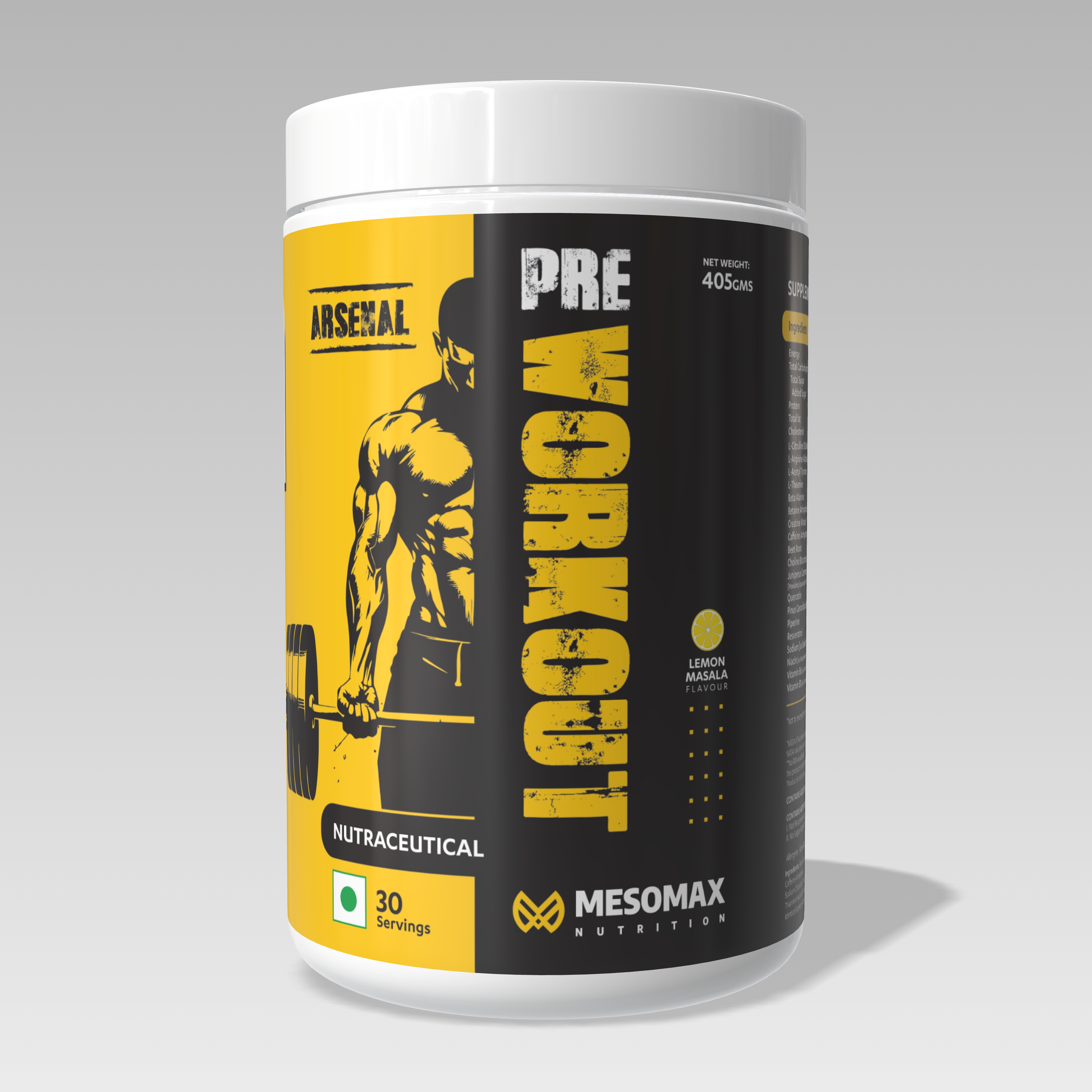 Pre-Workout Nutraceutical - Mesomax